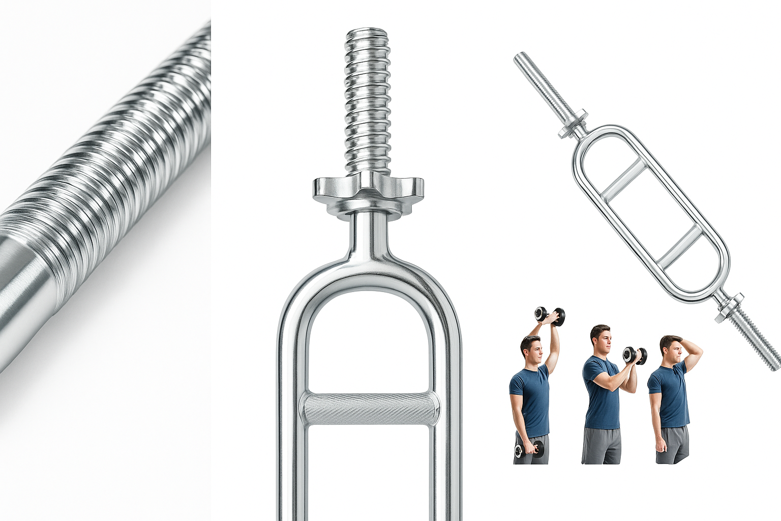 Barra Romana Estándar Multifuncional iFocus – Bíceps y Tríceps