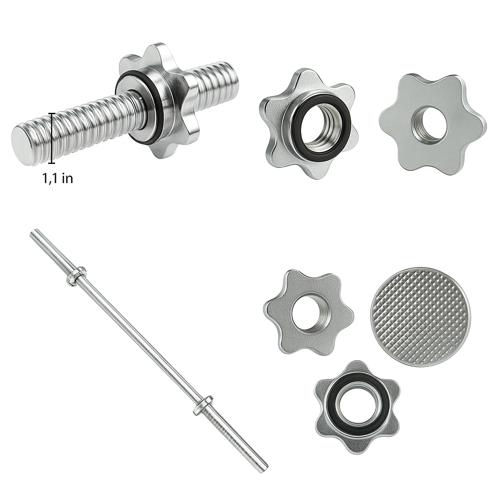 Barra Recta Cromada 120 cm iFocus – Para Discos Estándar