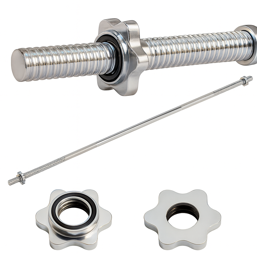 Barra Recta Cromada 150 cm Grafilada con Seguros de Rosca – iFocus