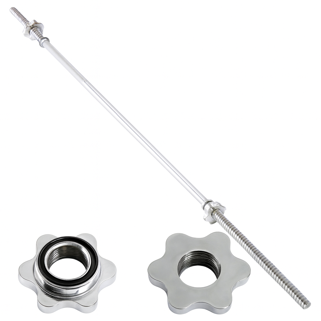 Barra Recta Cromada 150 cm Grafilada con Seguros de Rosca – iFocus