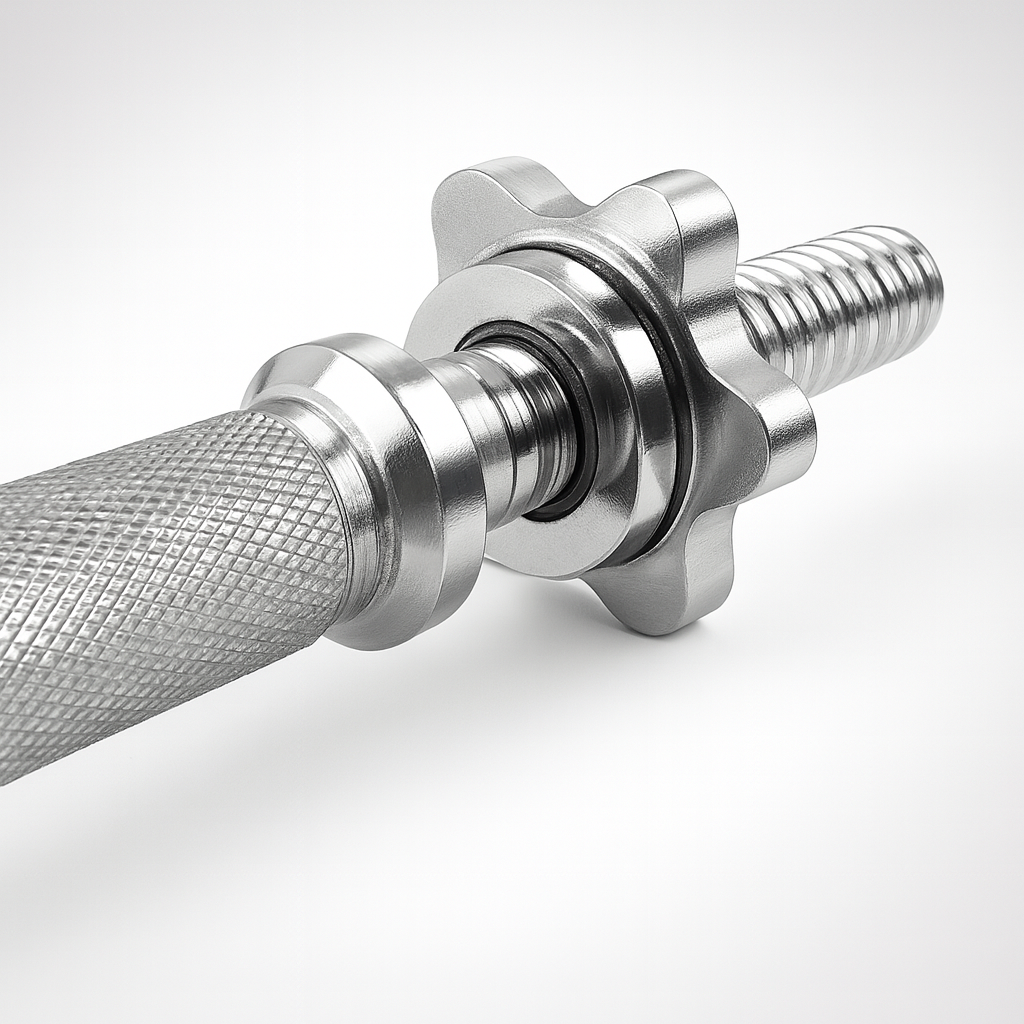 Barra Recta Cromada 150 cm Grafilada con Seguros de Rosca – iFocus