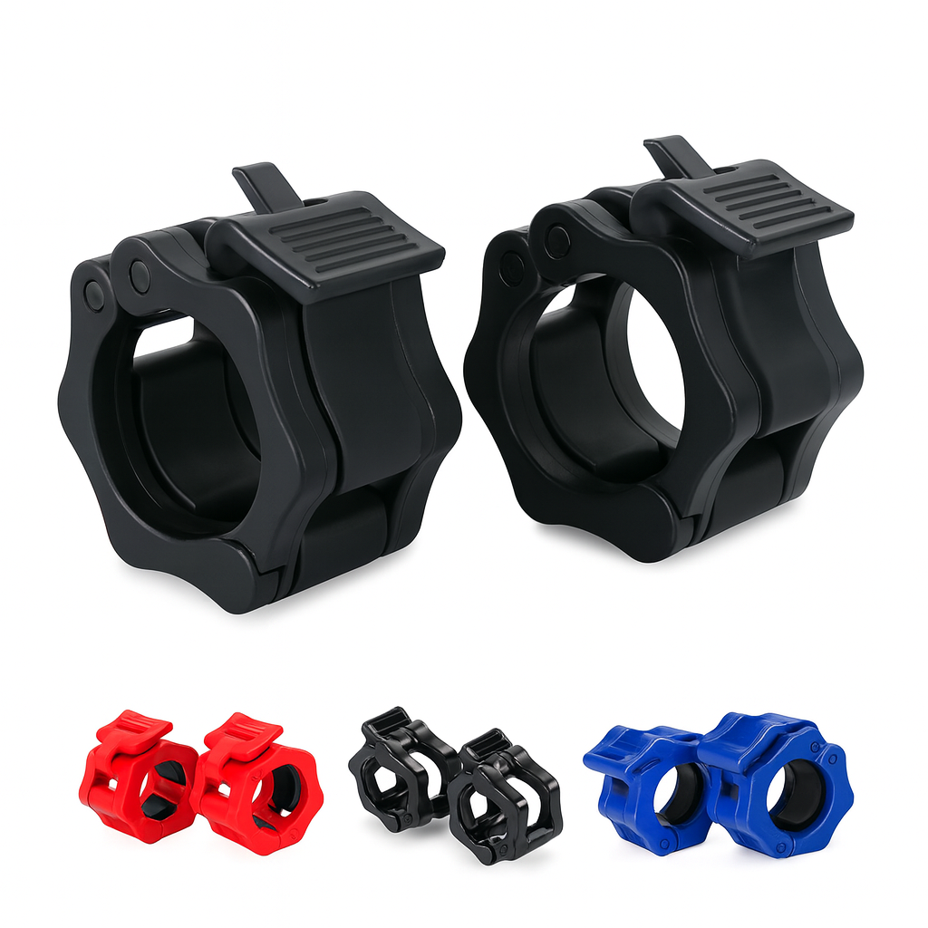 Set x2 Collarines Plásticos para Barra Olímpica – Bloqueo de Giro